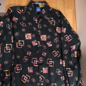 NWT Patrick James Vluxe LS Sport Psychedelic Pattern Shirt